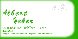 albert heber business card